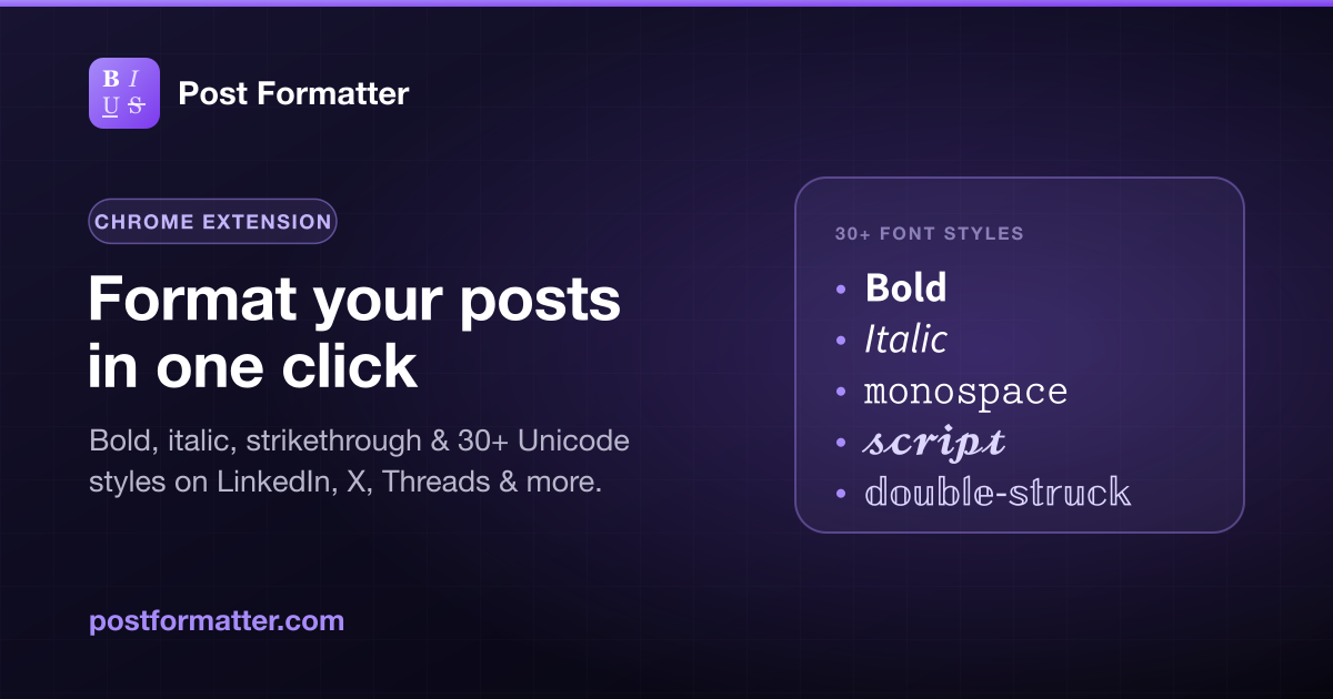 Post Formatter — official preview image
