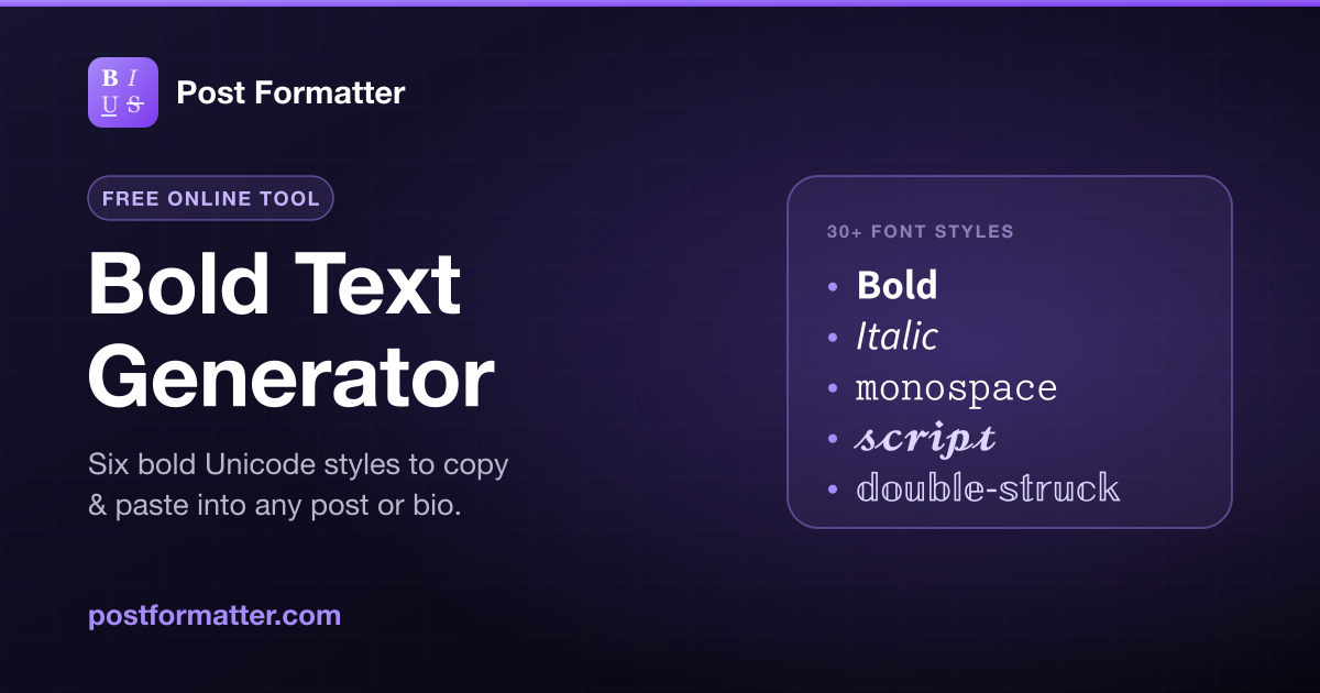 Bold Text Generator, Copy & Paste Bold Fonts (Free)