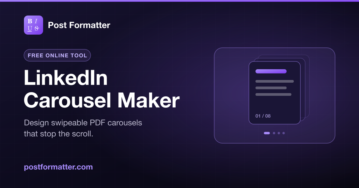 Free LinkedIn Carousel Maker, Create Carousel Posts Online (2026)
